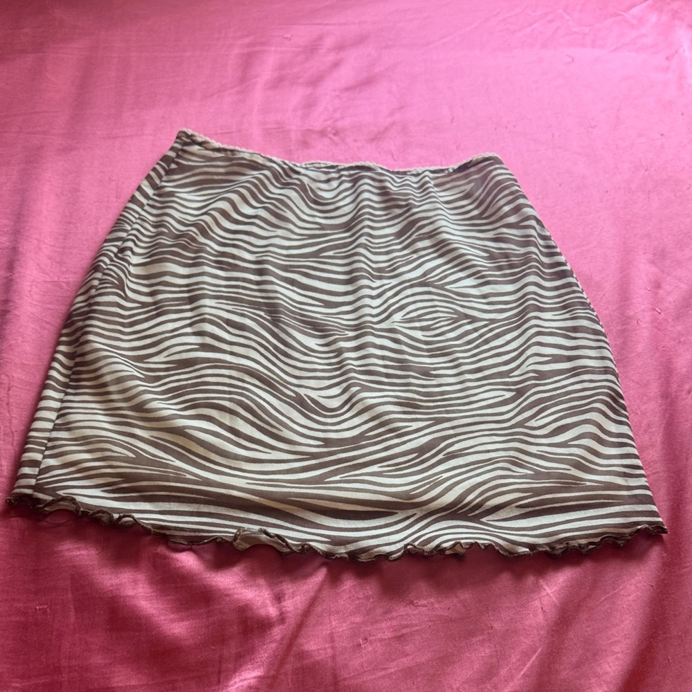 Cotton Candy Zebra Print Pencil Skirt